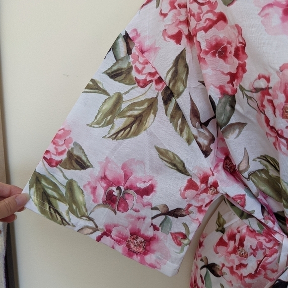 Show ME YOUR MUMU brie robe peonies floral print os - Picture 9 of 16